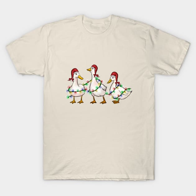 Christmas Ducks T-Shirt by Nessanya